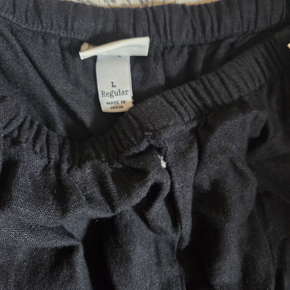Black Linen Pants - Picture 2 of 5
